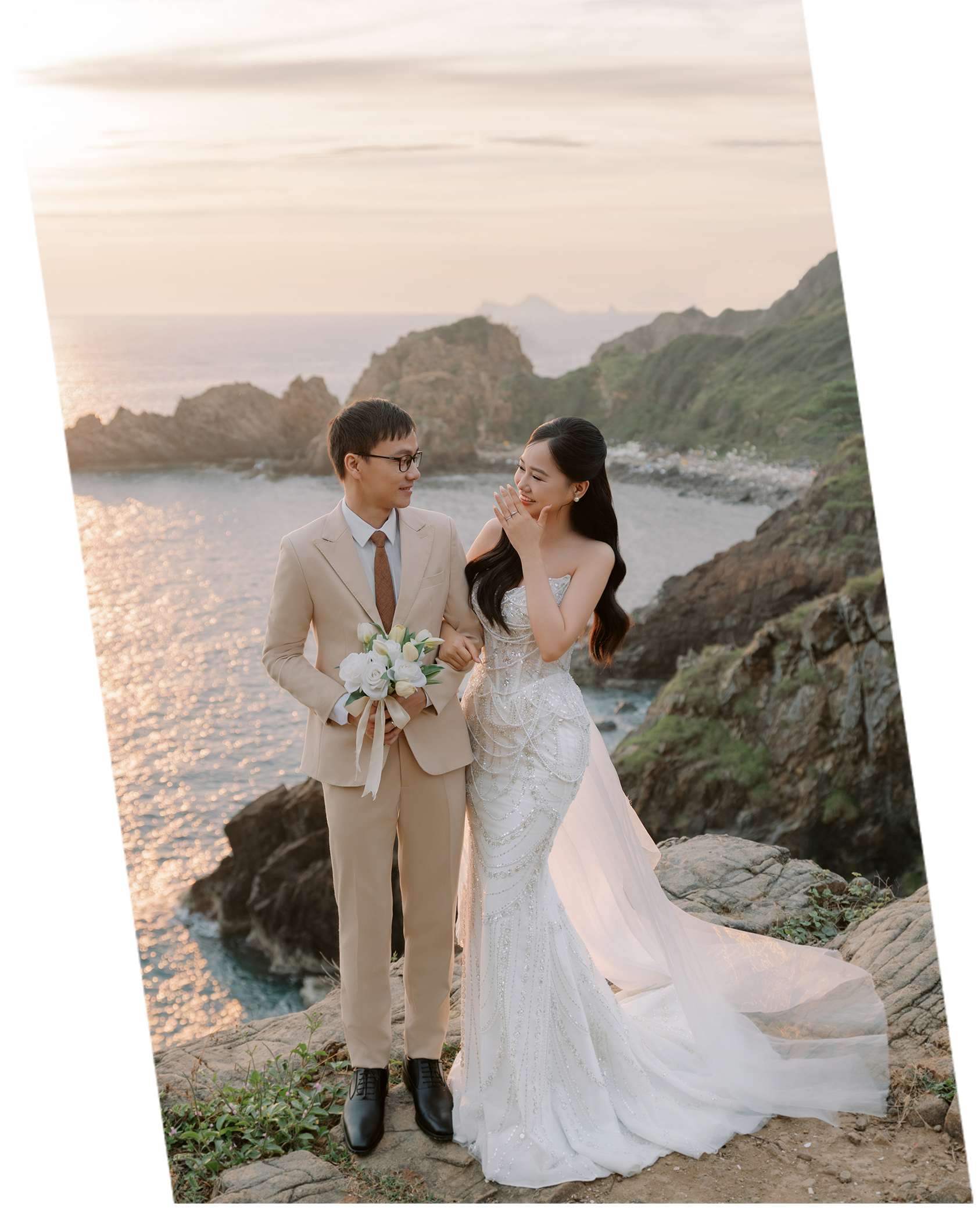 Wedding couple tropical